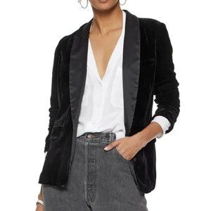 Joie Mehira Tuxedo Blazer Black (Velvet)